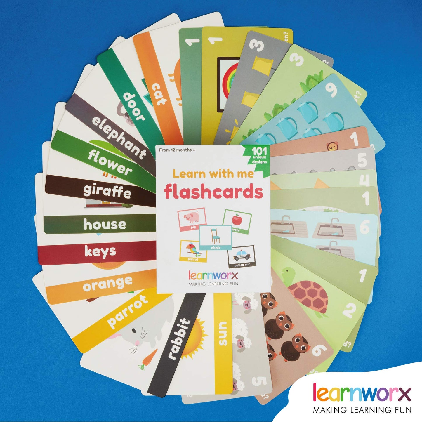 Toddler Flash Cards Objects Numbers Learning Set