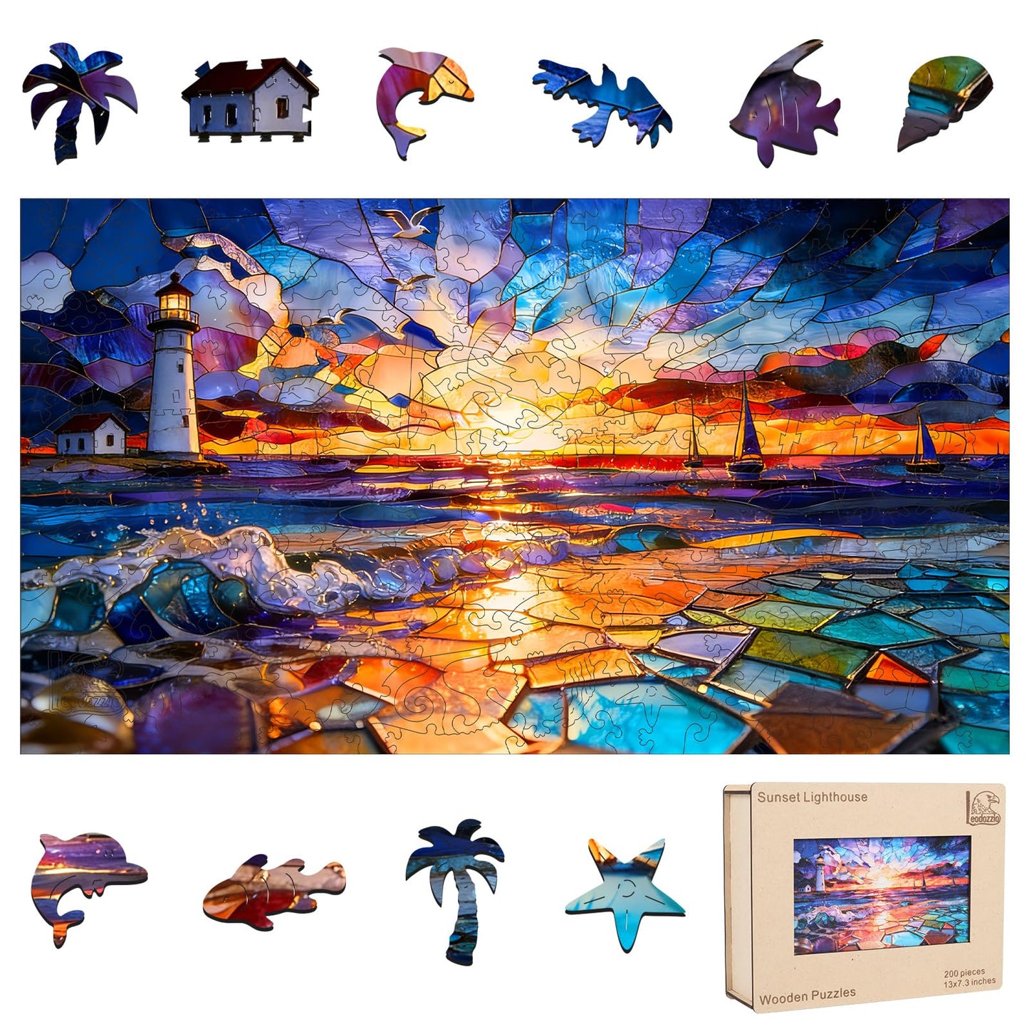 Wooden Nature Jigsaw Puzzle Family 200-500 Pieces Set