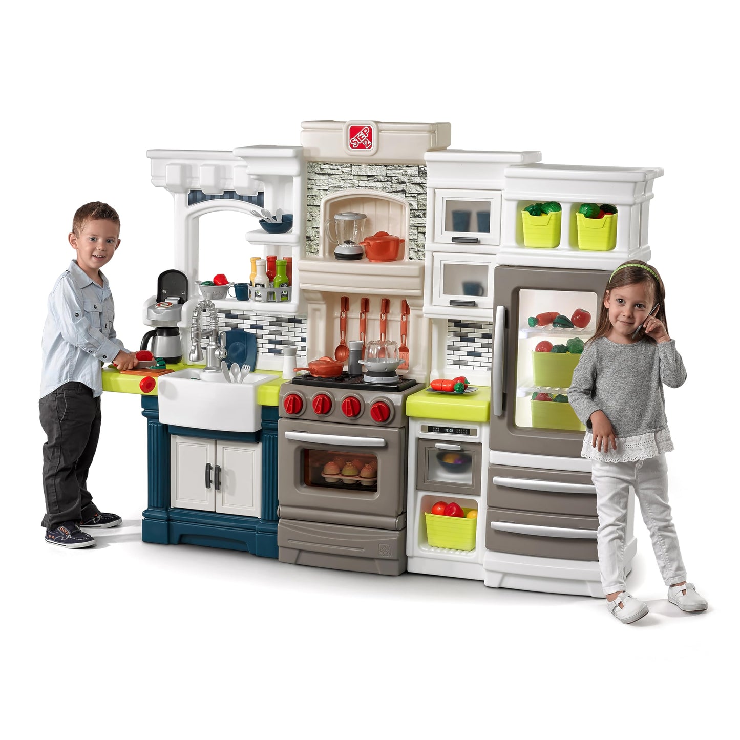 Kids Kitchen Playset 70+ Accessories Pretend Play Set