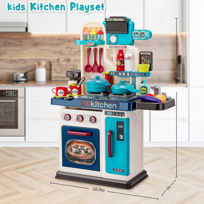53-Piece Kids Kitchen Playset with Lights & Sounds