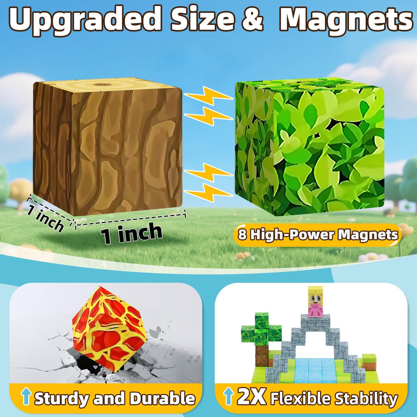150-Piece Magnetic Building Blocks STEM Set for Kids