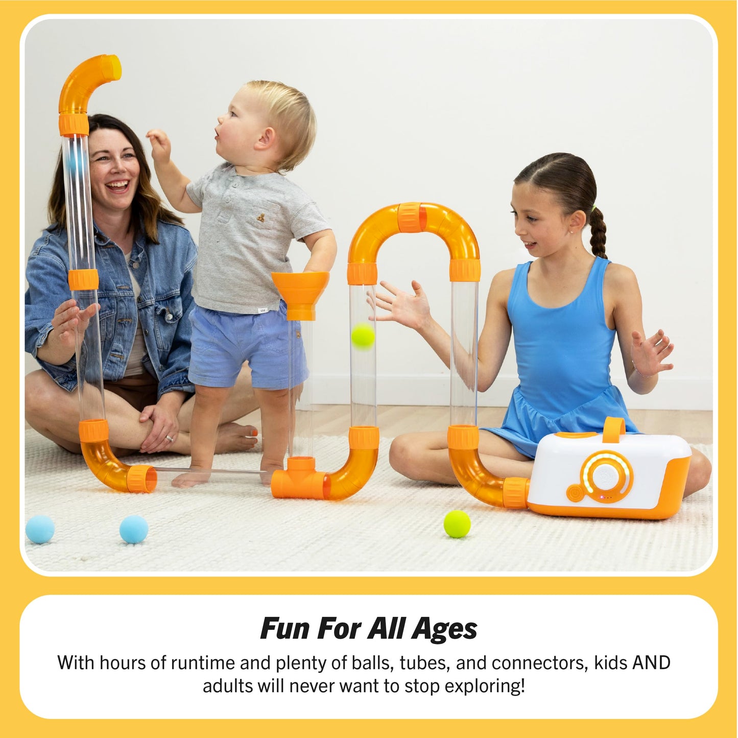Air-Powered STEM Tube Building Toy Set for Kids