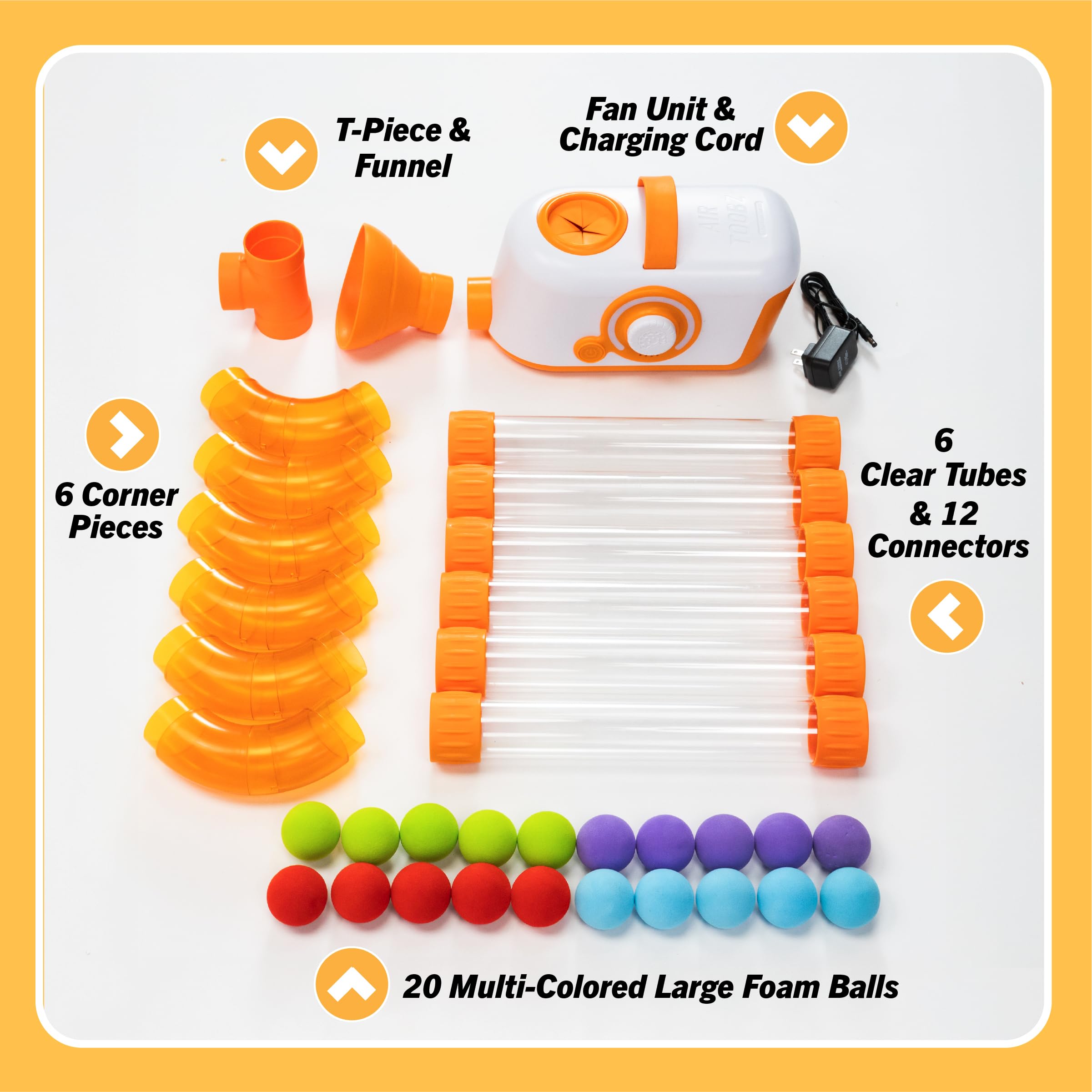 Fat Brain Toys The Original Air Toobz, Air-Powered STEM Building Toys for Kids & Teens, Kids Building Toys, STEM Toys for 3+ Year Old