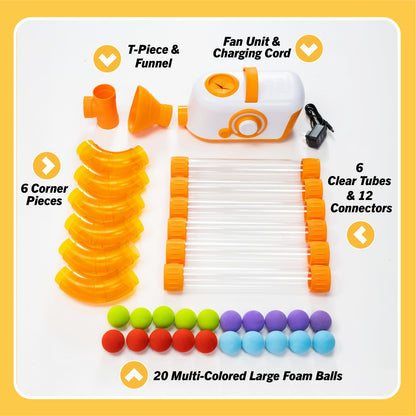 Air-Powered STEM Tube Building Toy Set for Kids