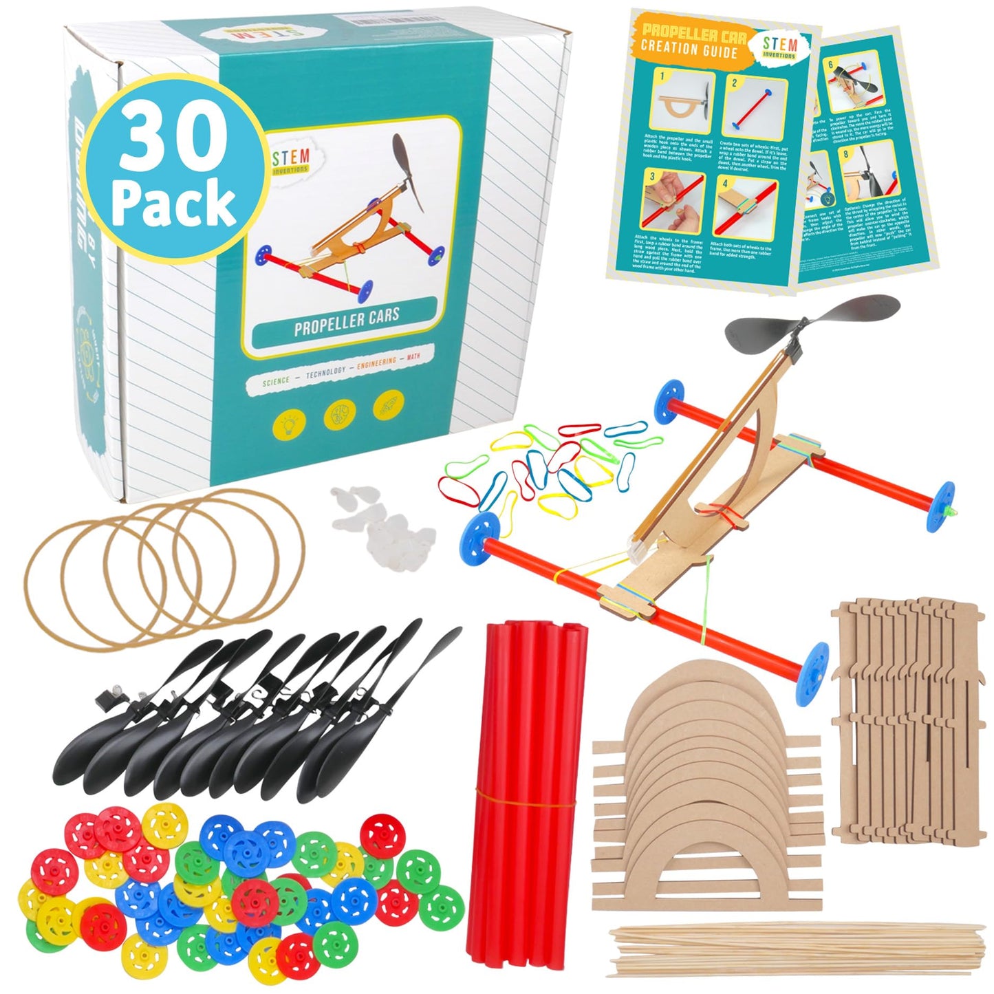 DIY Propeller Car STEM Science Kit for Kids