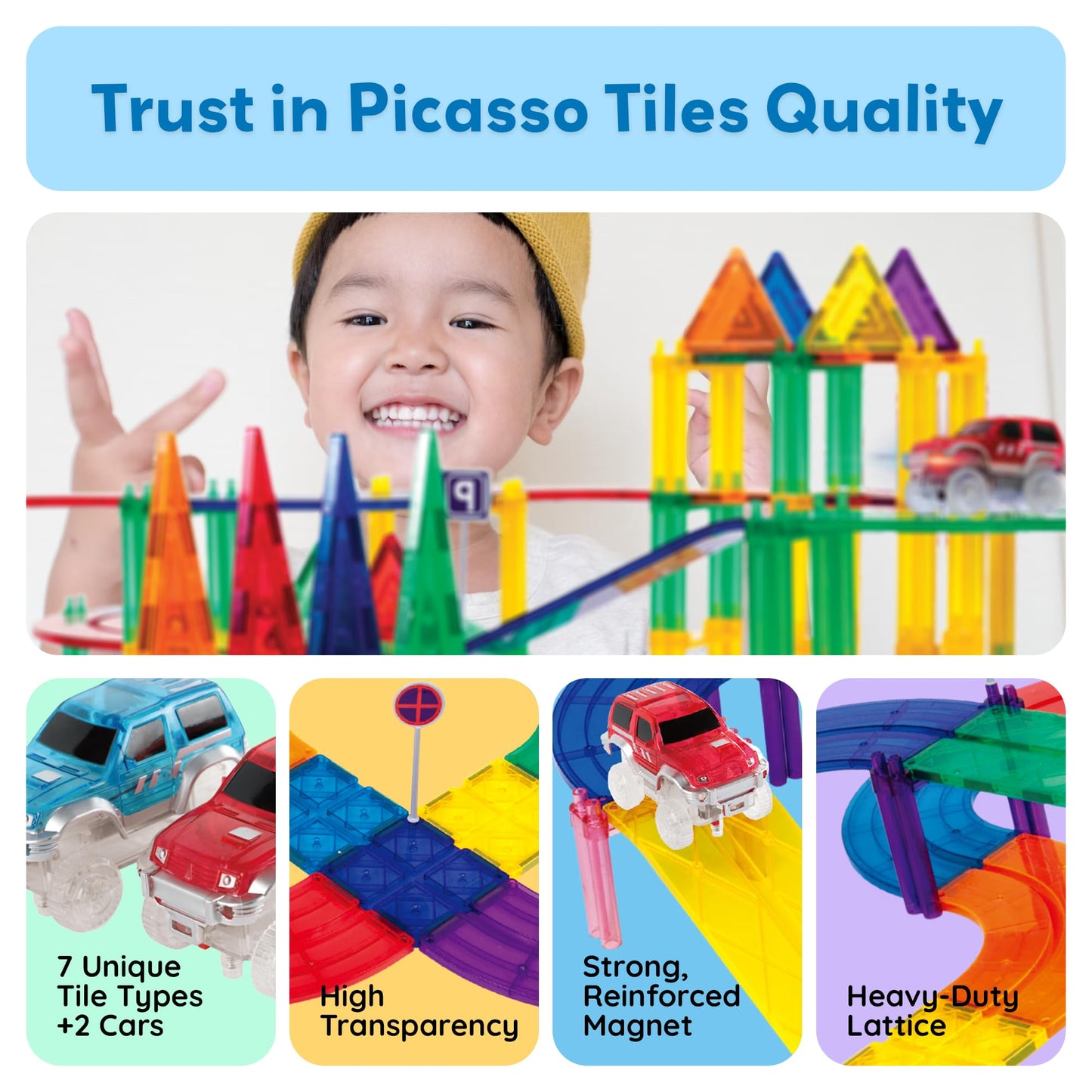 PicassoTiles Race Car Track