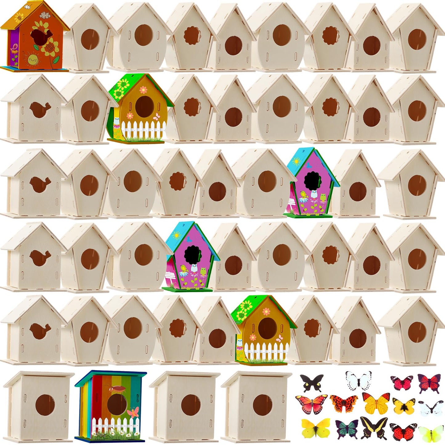 Wooden Birdhouse DIY Craft Kit for Kids STEM Set