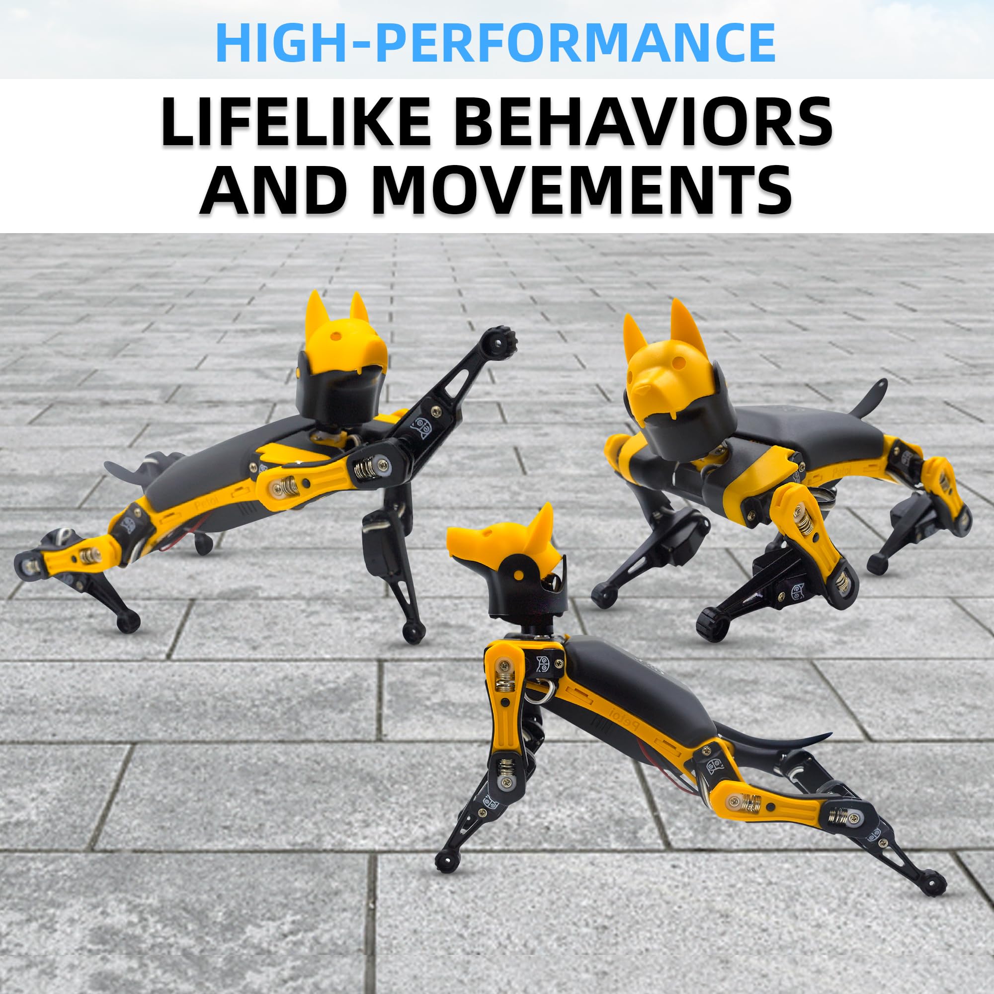 Petoi Programmable Robot Dog Bittle X V2 Lite Servo | Coding Smart Robot Dog Kit, Voice Controlled, Quadruped Interactive Robot for Kids