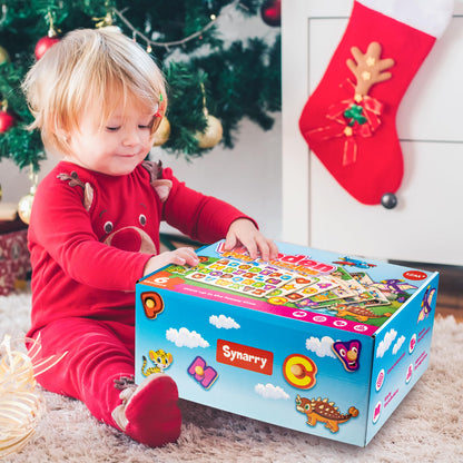 Wooden Toddler Puzzle Set Alphabet Animal Vehicle Toy