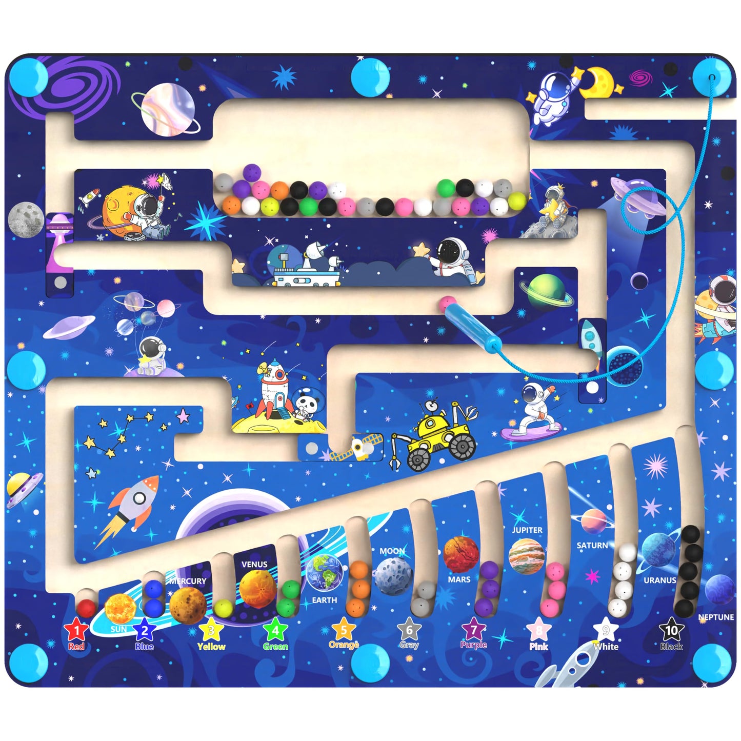 MTYOKILN Magnetic Color and Number Maze