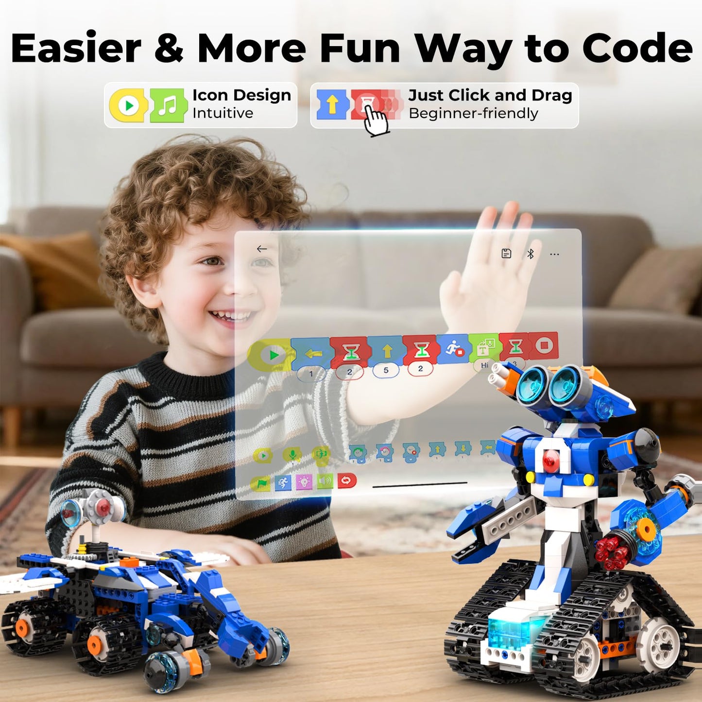 Programmable Smart Robot Car Coding Kit Kids STEM