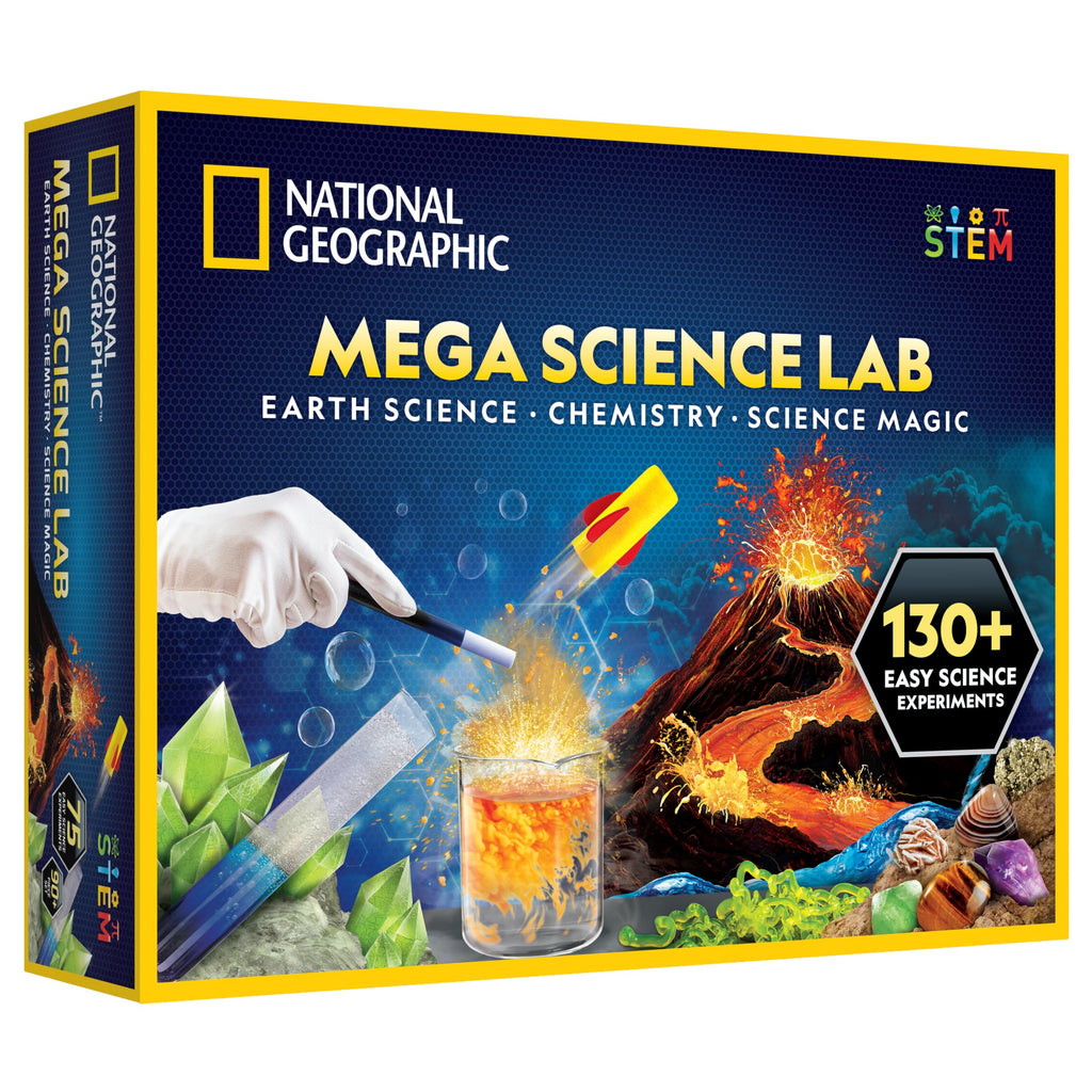 National Geographic Mega Science Kits - Professional Lab Kits with 100+ Crystal Growing & Chemical Reactions