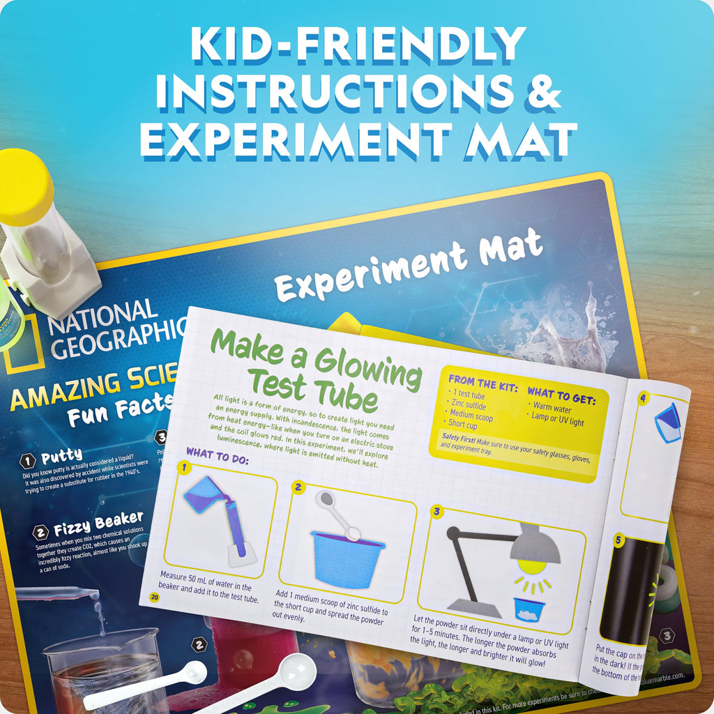 National Geographic Mega Science Kits - Professional Lab Kits with 100+ Crystal Growing & Chemical Reactions