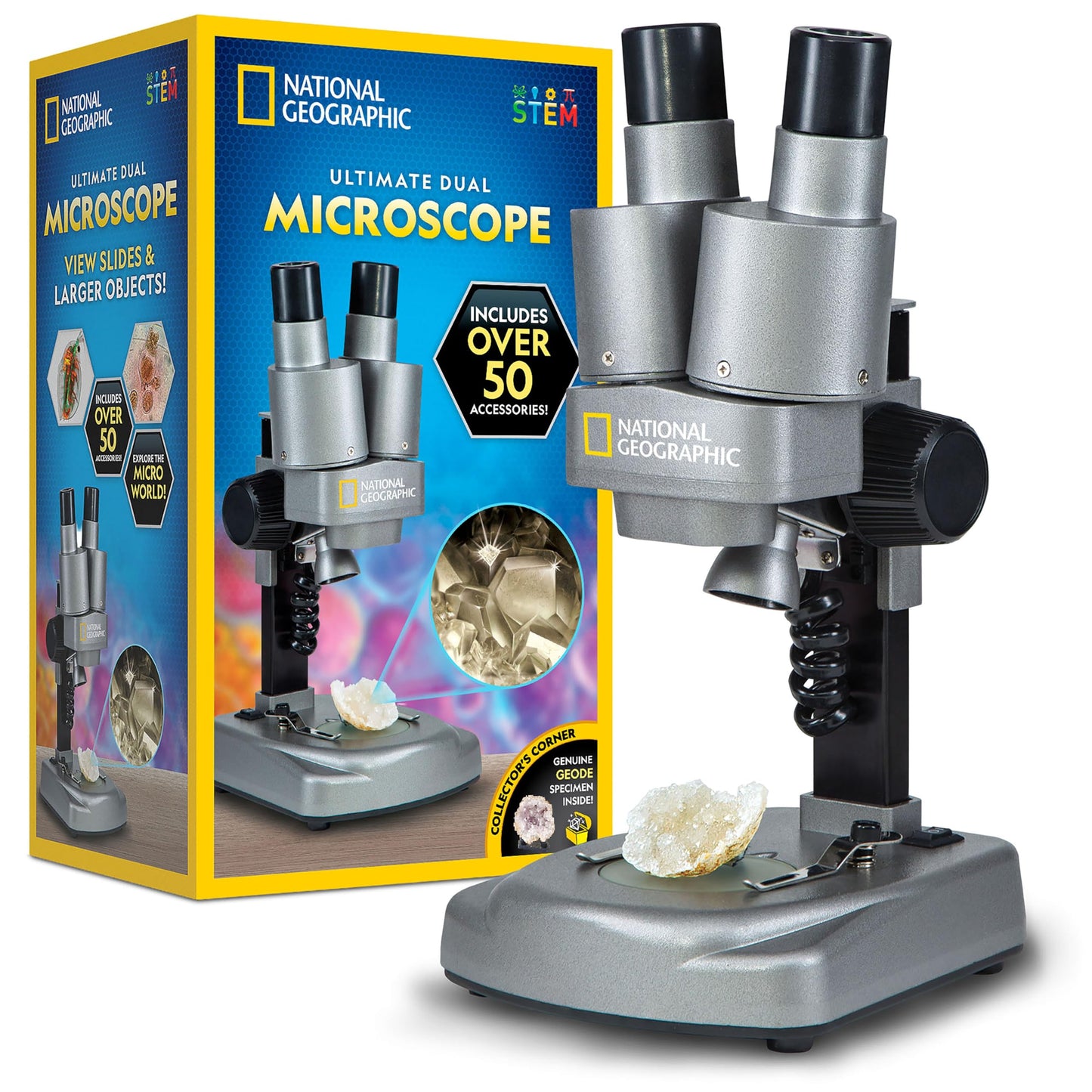 Kids Dual LED Microscope Science Kit 35 Slides